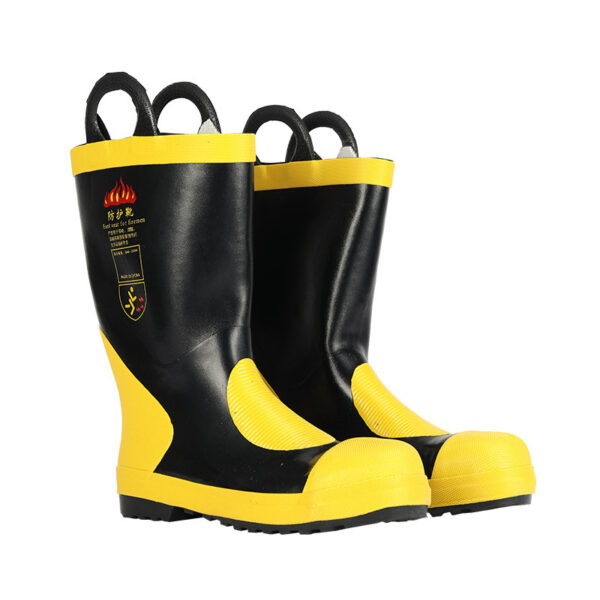 Emergency Rescue High Boots Heat Resistance Insulation Non Slip Rubber Fire Protective Boots 41 Size
