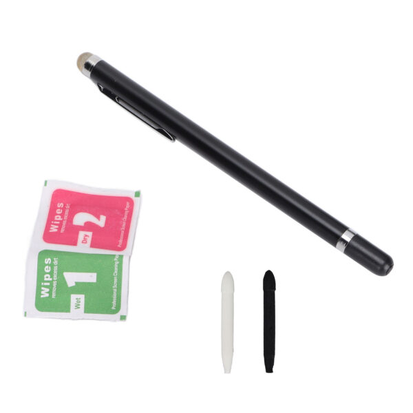 Stylus Pens Write Smoothly Quiet Fiber Tip Accurate Soft Wear Resistant Colorful Touch Screen Pens for Phone TabletsBlack