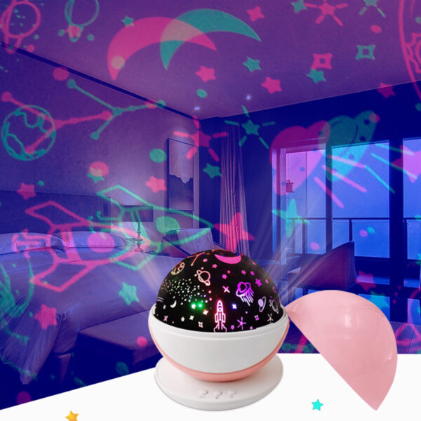 Colorful LEDs Magics Ball Projector Light Rotatable Night Light with Animals/ Star Patterns Cover USB Powered Operated/ 4 * AAA Cell Operated Stage Effect Light for Disco KTV Bar Home Party Festival