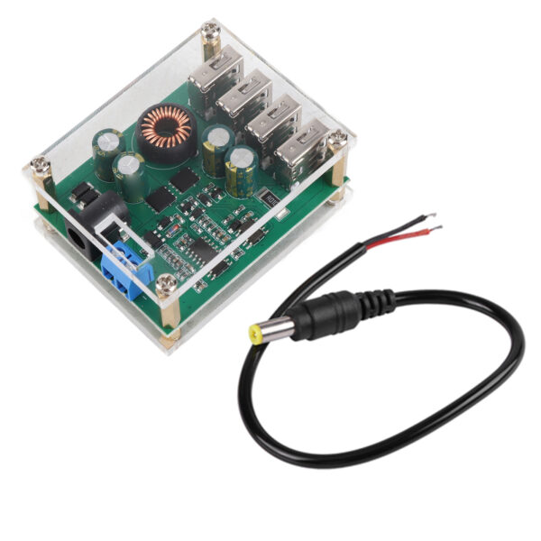 DC‑DC 7‑60V to 5V 5A 4USB Output Step Down Converter Step Down Power Supply Case