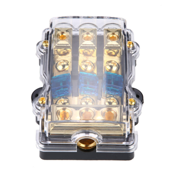 24V 60A Car Auto Stereo Audio Circuit Blade Fuse Holder Box Block 1 in 3 Ways Out