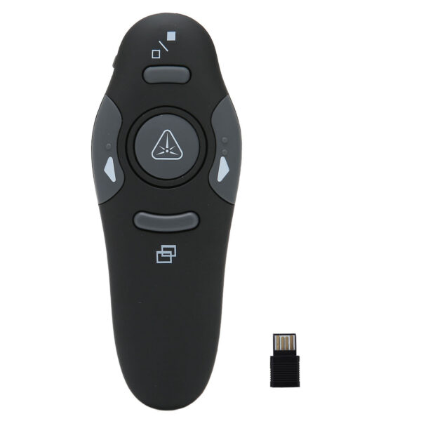 Presentation Clicker Ergonomic Handhold 2.4Ghz Wireless Presenter Remote with Wireless Receiver for Speech Meeting Class