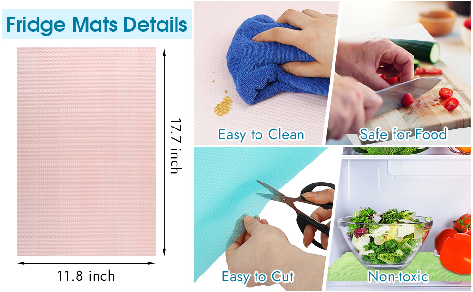 8 Pack Refrigerator Liners easy to clean