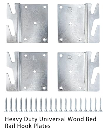 Wood Bed Rail Hook Plates