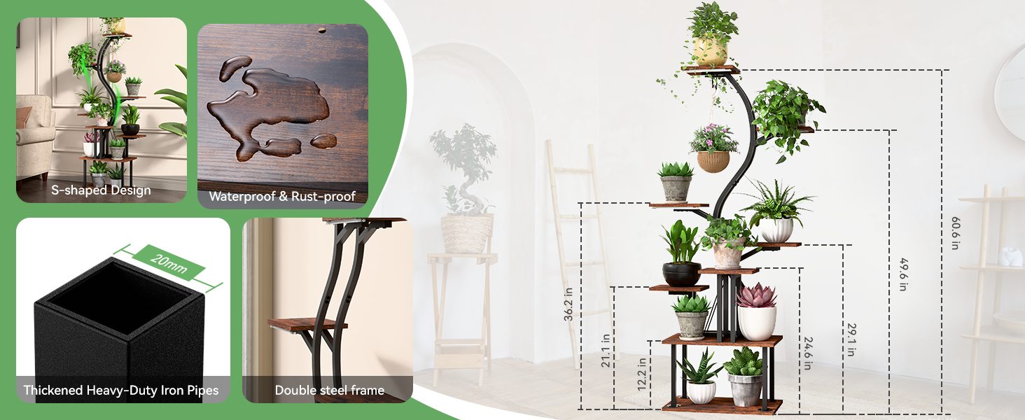 plant stand with grow light