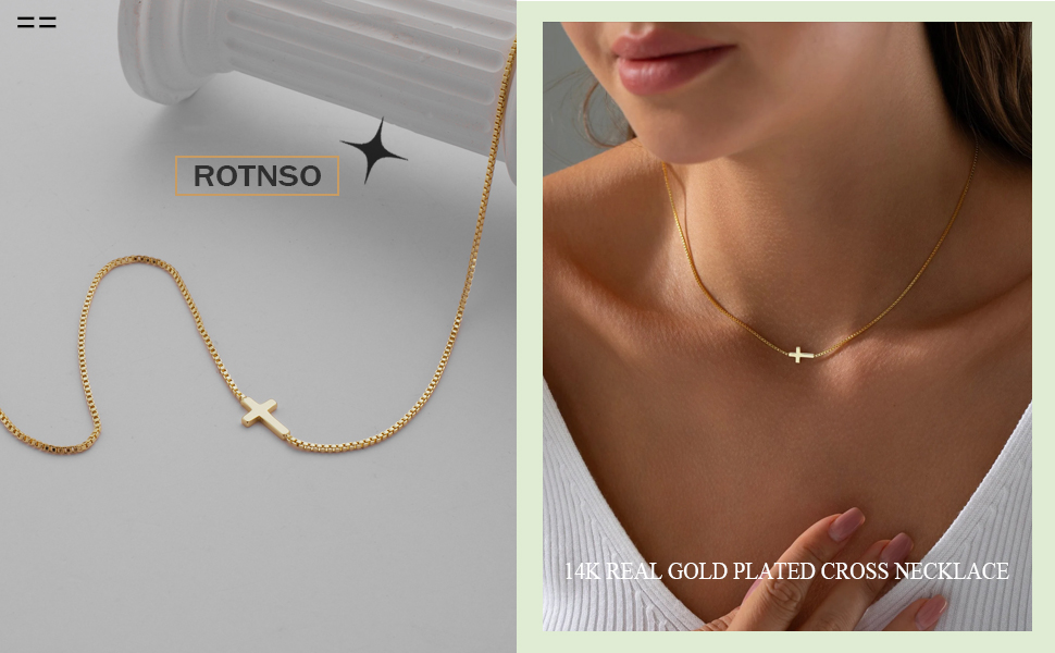 gold cross necklace for women
