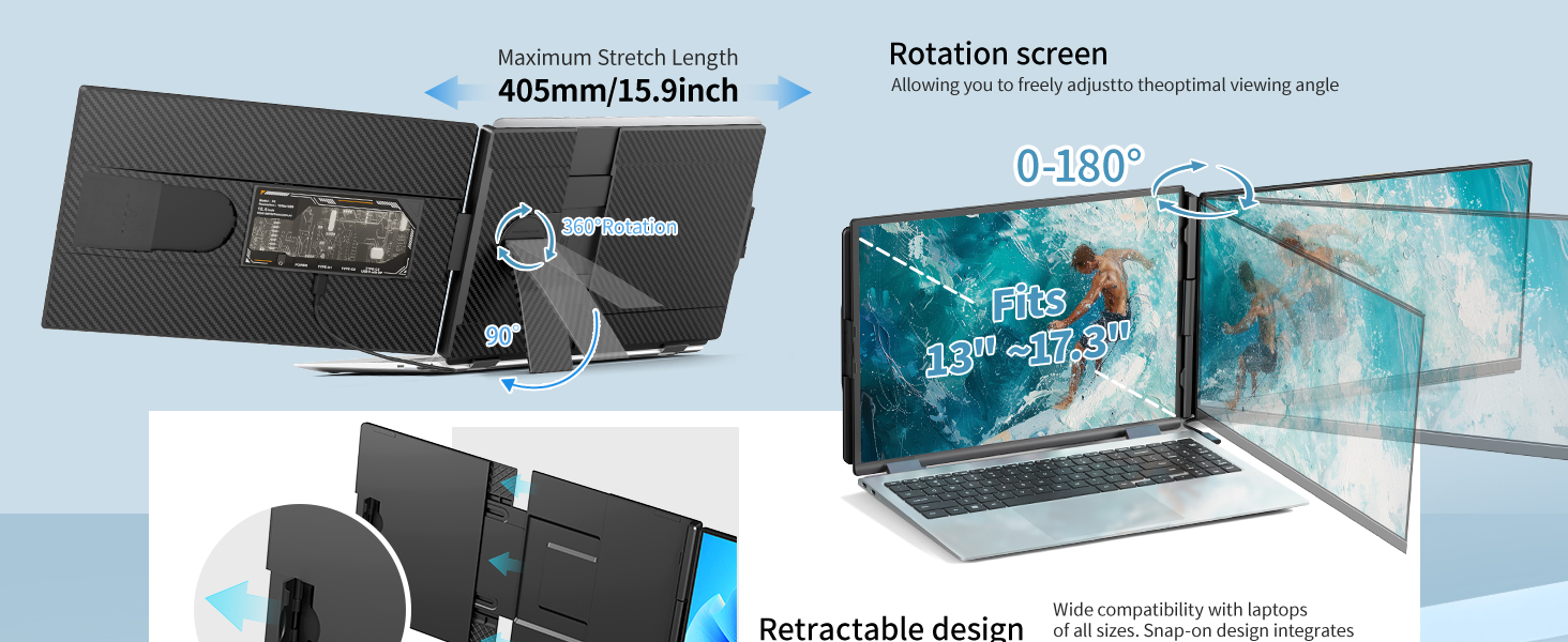portable laptop monitor dual monitor for laptop