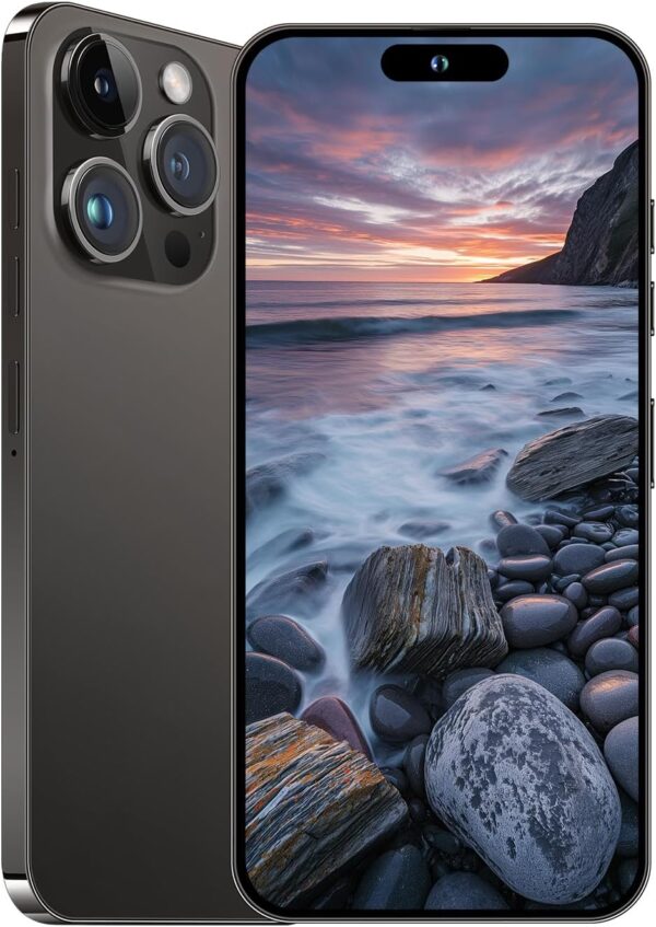 15PROMA X Smartphone,Android 13.0,Long Battery Life 6800mAh,6+256GB with 128GB Memory Card Cell Phone,6.7“ HD Screen,Dual SIM,5G/Face ID/Fingerprint Lock/GPS (Black)