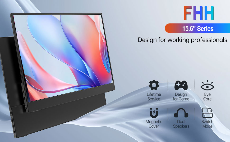 1-Portable Monitor 15.6'' 1080P Dual Potable Monitor for Laptop Laptop Screen Extender