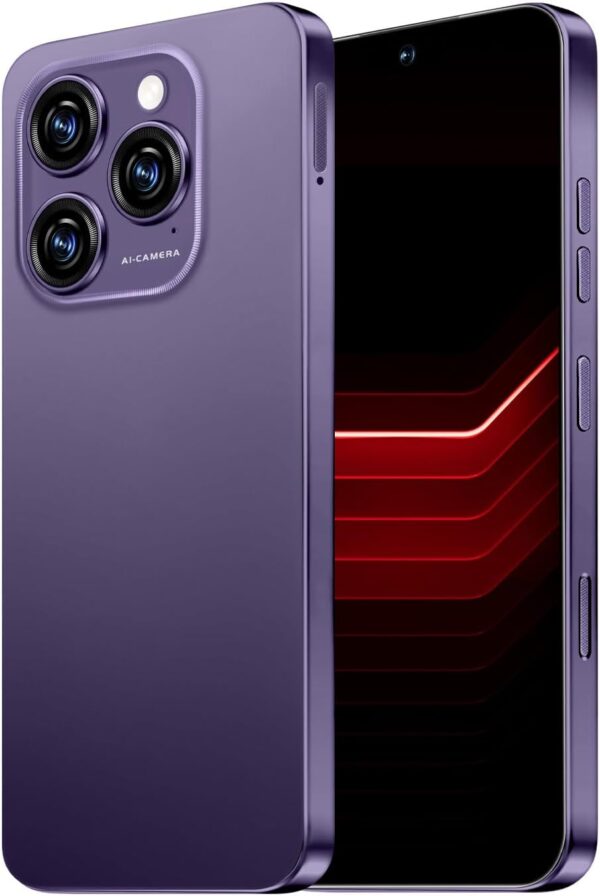 16PROMA X 5G Cell Phone,Smartphone Unlocked Cell Phone 16GB+512GB/6.99″ Display/68MP+108MP Camera/7000 mAh Battery Super Endurance, Dual SIM Card/Face Unlock/GPS (Deep Purple)