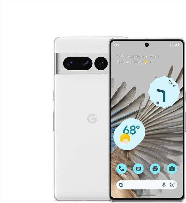 Google Pixel 7 Pro – 5G Android Phone – Unlocked Smartphone with Telephoto , Wide Angle Lens, and 24-Hour Battery – 128GB – Snow