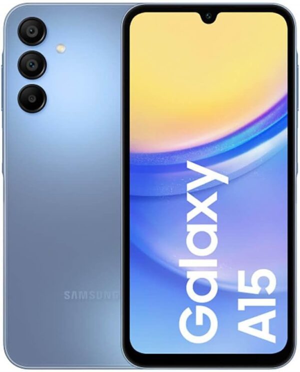Samsung Galaxy A15 (SM-155M/DSN), 128GB 6GB RAM, Dual SIM, Factory Unlocked GSM, International Version (Wall Charger Bundle) (Light Blue)