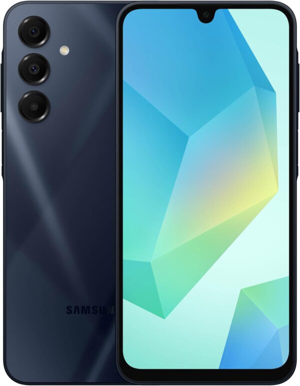 Samsung Galaxy A16 5G A Series Cell Phone, Unlocked Android Smartphone, Large AMOLED Display, Durable Design, Super Fast Charging, Expandable Storage, US Version, 2025, Blue Black