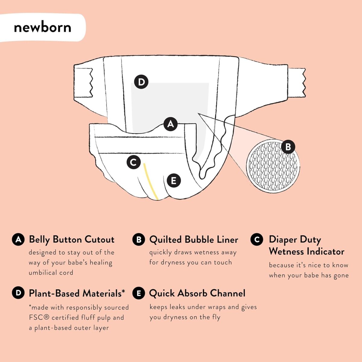 1749278854 The Honest Company Clean Conscious Diapers for Sensitive Skin Hypoallergenic Fragrance Free Gender Neutral Prints Club Box Size Newborn 72 Count Prints May Temporarily Vary The Honest Company Clean Conscious Diapers for Sensitive Skin | Hypoallergenic, Fragrance Free | Gender Neutral Prints | Club Box, Size Newborn, 72 Count (Prints May Temporarily Vary)