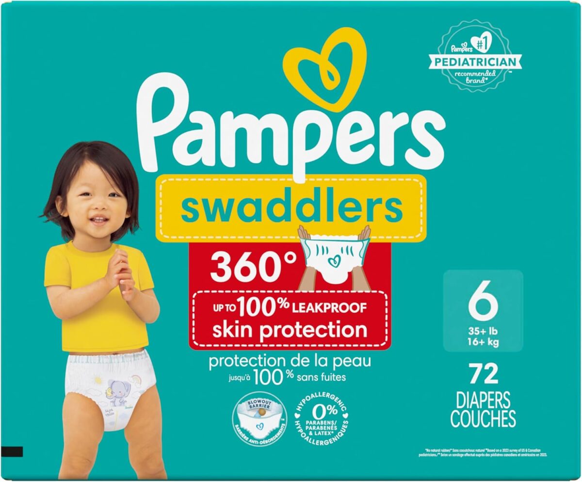 1749325381 Pampers Diapers Swaddlers 360 Size 6 72 Count for up to 100 Leakproof Premium Skin Protection Pampers Diapers - Swaddlers 360 - Size 6, 72 Count, for up to 100% Leakproof Premium Skin Protection