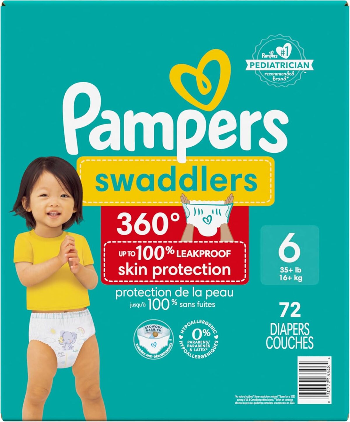 1749325384 Pampers Diapers Swaddlers 360 Size 6 72 Count for up to 100 Leakproof Premium Skin Protection Pampers Diapers - Swaddlers 360 - Size 6, 72 Count, for up to 100% Leakproof Premium Skin Protection