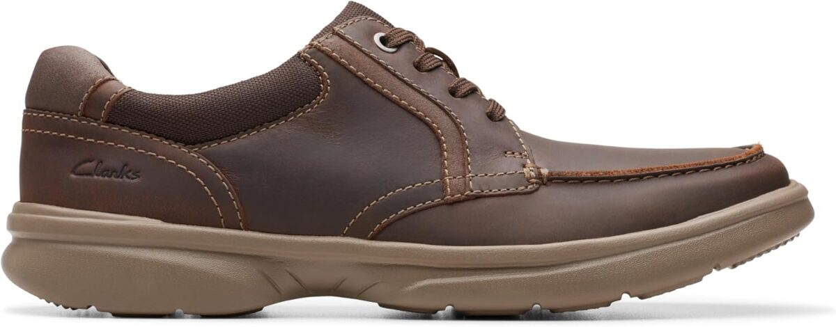 1749367286 Clarks Mens Bradley Vibe Faux Leather Lace Up Clarks Mens Bradley Vibe Faux Leather Lace-Up Oxfords
