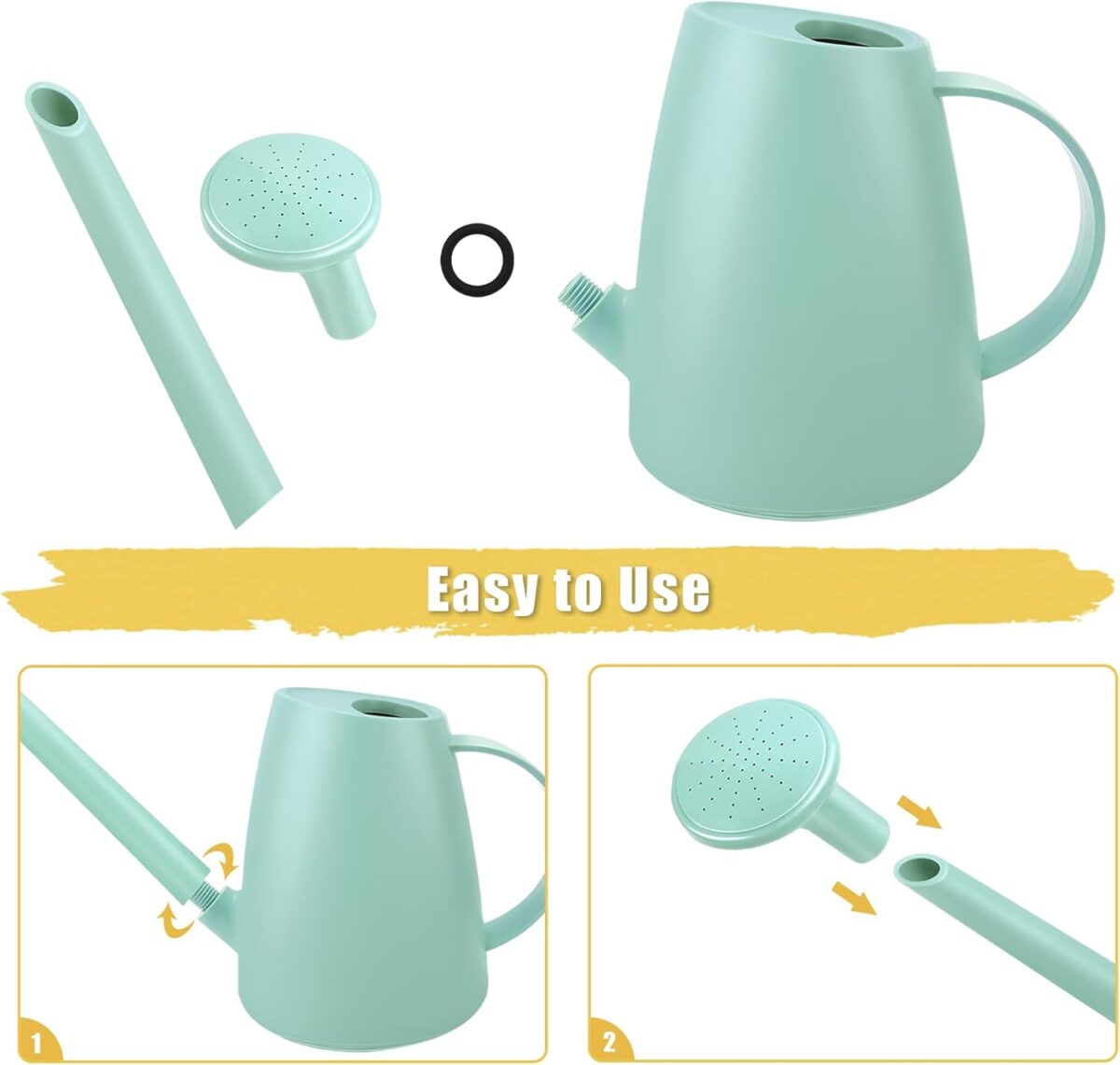 1749372792 Watering Can for Indoor Plants Small Watering Cans for House Plant Garden Flower Long Spout Water Can for Outdoor Watering Plants 1. 8L 12 Gallon Green Watering Can for Indoor Plants, Small Watering Cans for House Plant Garden Flower, Long Spout Water Can for Outdoor Watering Plants 1. 8L 1/2 Gallon (Green)