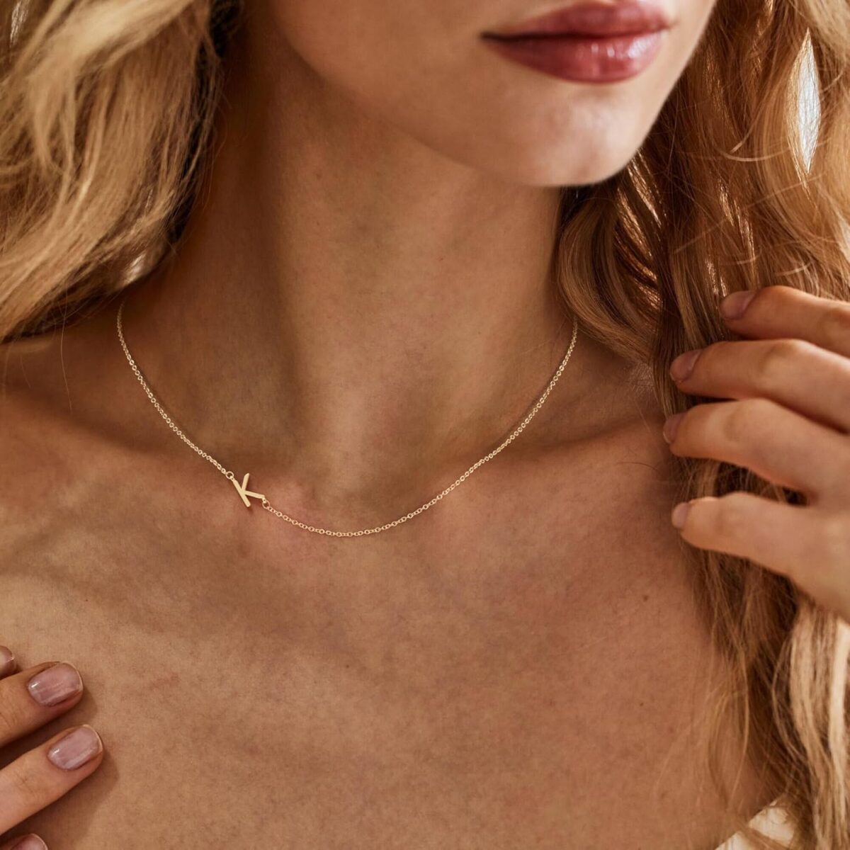 1749384258 Initial Necklaces for Women Dainty Gold Letter Necklace 14k Gold Plated Sideways Initial Necklace Cute Name Simple Choker Necklaces for Women Trendy Jewelry Gifts Initial Necklaces for Women, Dainty Gold Letter Necklace 14k Gold Plated Sideways Initial Necklace Cute Name Simple Choker Necklaces for Women Trendy Jewelry Gifts
