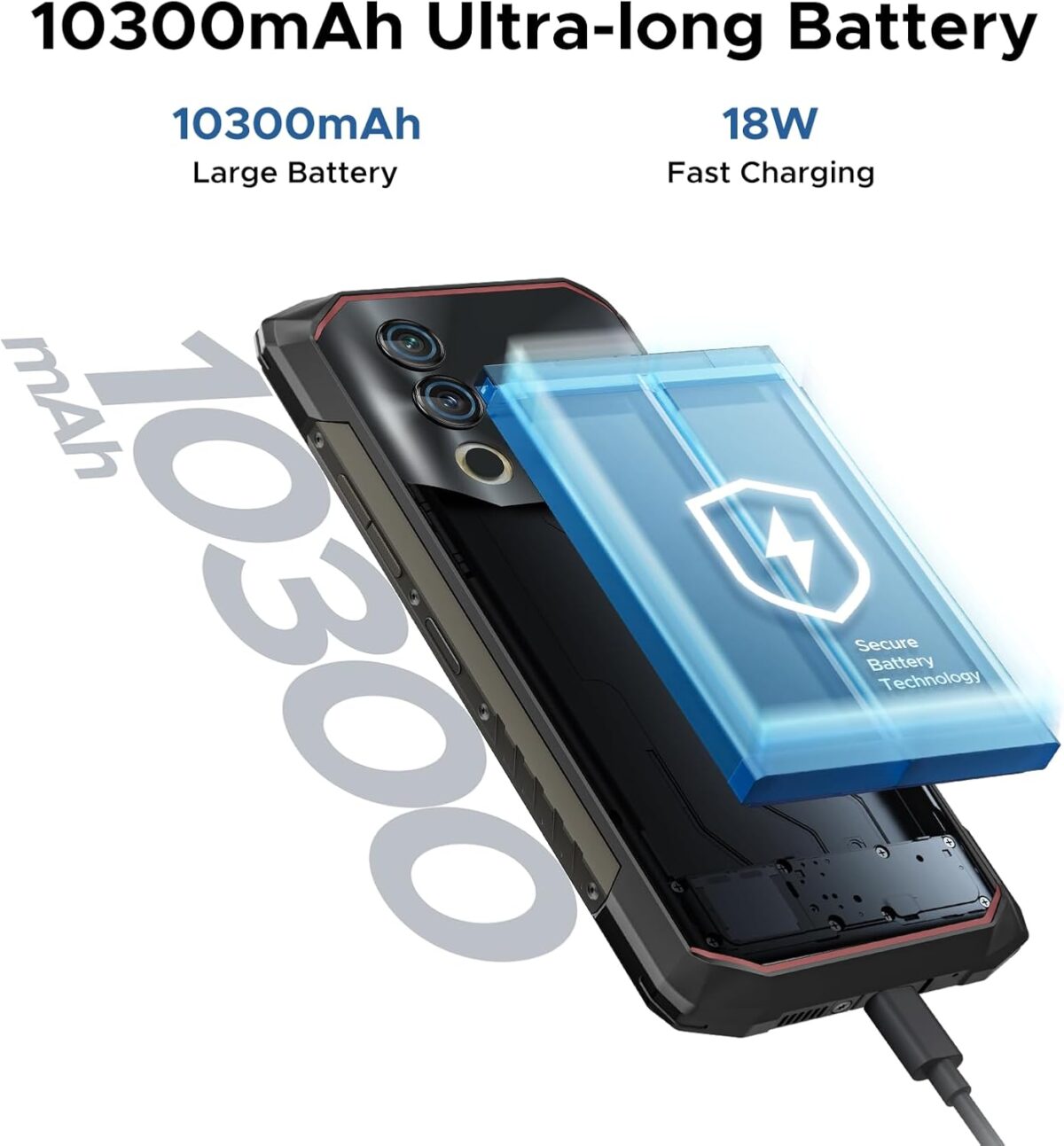 1749387097 DOOGEE Blade10 Power Rugged Smartphone Unlocked24GB256GB2TB 10300mAh Rugged Phone 6.6HD90Hz Android 14 Cell Phone 50MP Camera 3 Card SlotsFace UnlockFingerprintNFCWi Fi6EIP69K DOOGEE Blade10 Power Rugged Smartphone Unlocked,24GB+256GB/2TB, 10300mAh Rugged Phone, 6.6''HD+90Hz Android 14 Cell Phone, 50MP Camera, 3 Card Slots/Face Unlock/Fingerprint/NFC/Wi-Fi6E/IP69K