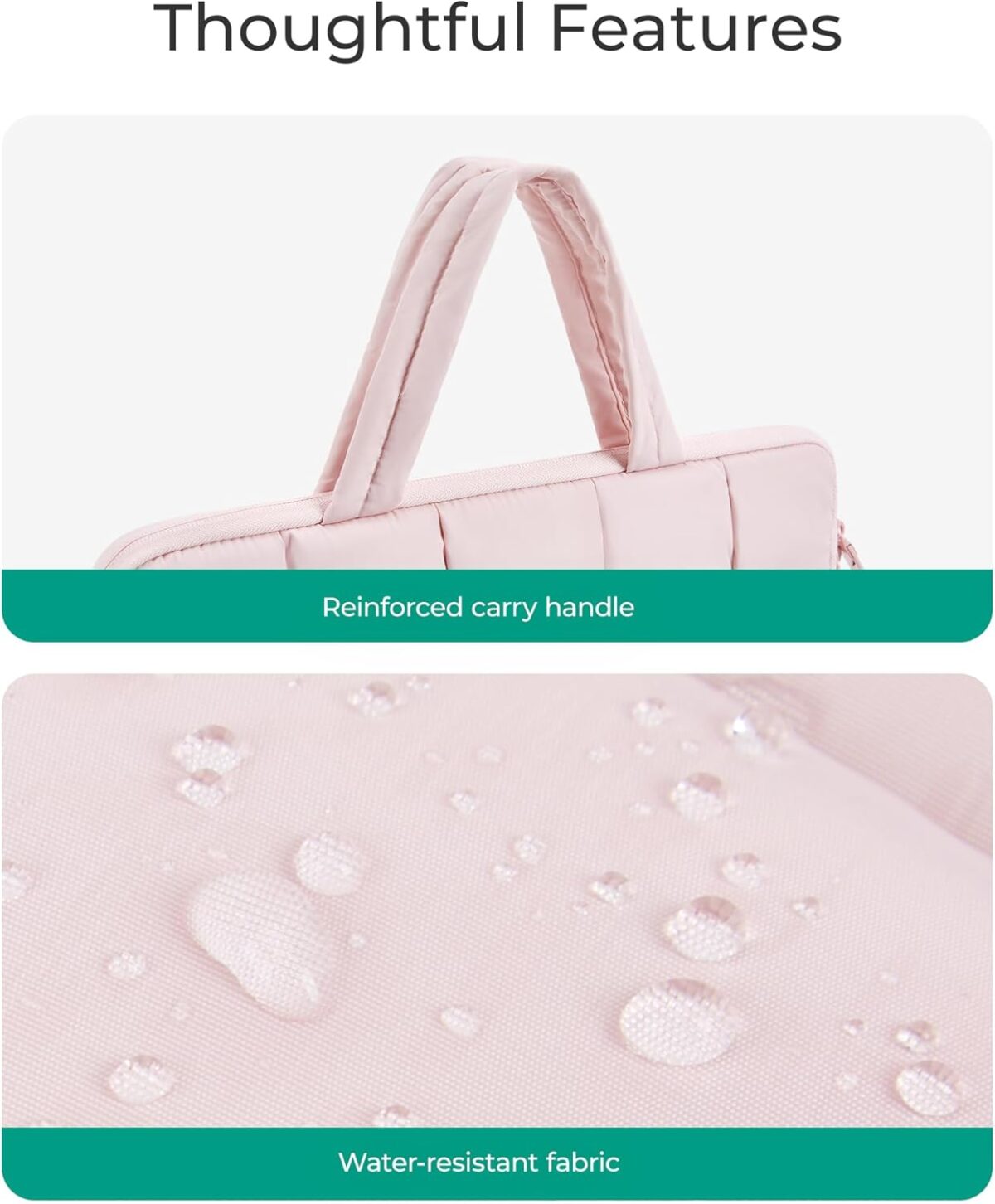 1749392657 BAGSMART 15.6 Inch Laptop Case Lightweight Puffy Laptop Sleeve with Handle Macbook Case Sleeve Fitted with MacBook Air Pro 15 16 Inch M4 M3 M2 M1 Laptop Bag for Women Fitted with DellHP Pink BAGSMART 15.6 Inch Laptop Case, Lightweight Puffy Laptop Sleeve with Handle, Macbook Case Sleeve Fitted with MacBook Air Pro 15 16 Inch M4 M3 M2 M1, Laptop Bag for Women Fitted with Dell,HP, Pink