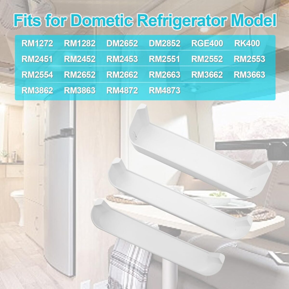 1749405126 29325760166 RV Refrigerator Door Shelf Kit Fits For Dometic Refrigerator Parts Replacement For Dometic Refrigerator FreezerUpperBottom Door Shelf 29325760166 RV Refrigerator Door Shelf Kit Fits For Dometic Refrigerator Parts, Replacement For Dometic Refrigerator Freezer/Upper/Bottom Door Shelf