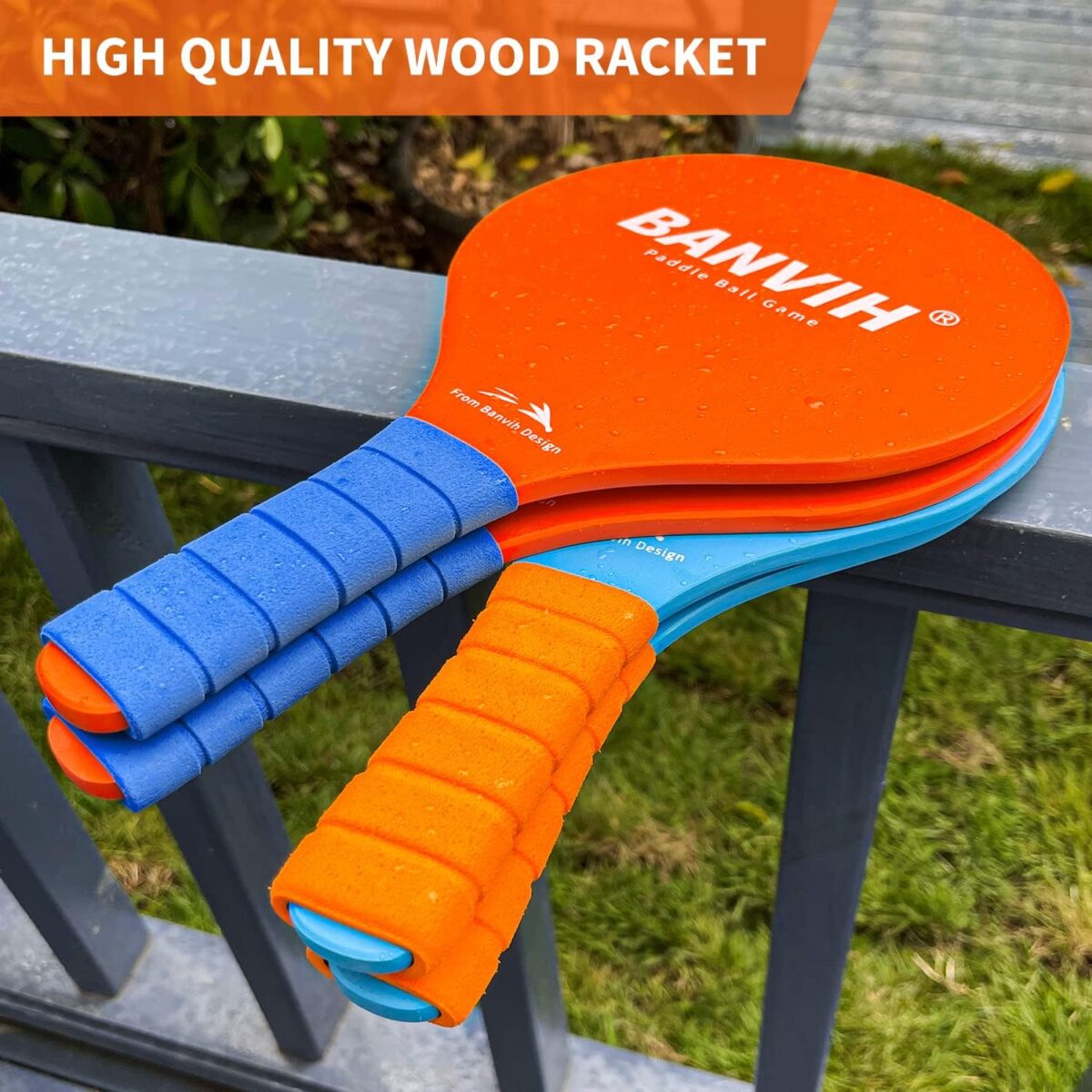 1749456828 Banvih Badminton Set 4 Rackets Paddle Ball Outdoor Games for Kids Teens Adults and Family Sports Beach Toys for Yard Lawn Camping Games Essentials Banvih Badminton Set 4 Rackets, Paddle Ball Outdoor Games for Kids Teens Adults and Family, Sports Beach Toys - for Yard, Lawn, Camping Games Essentials