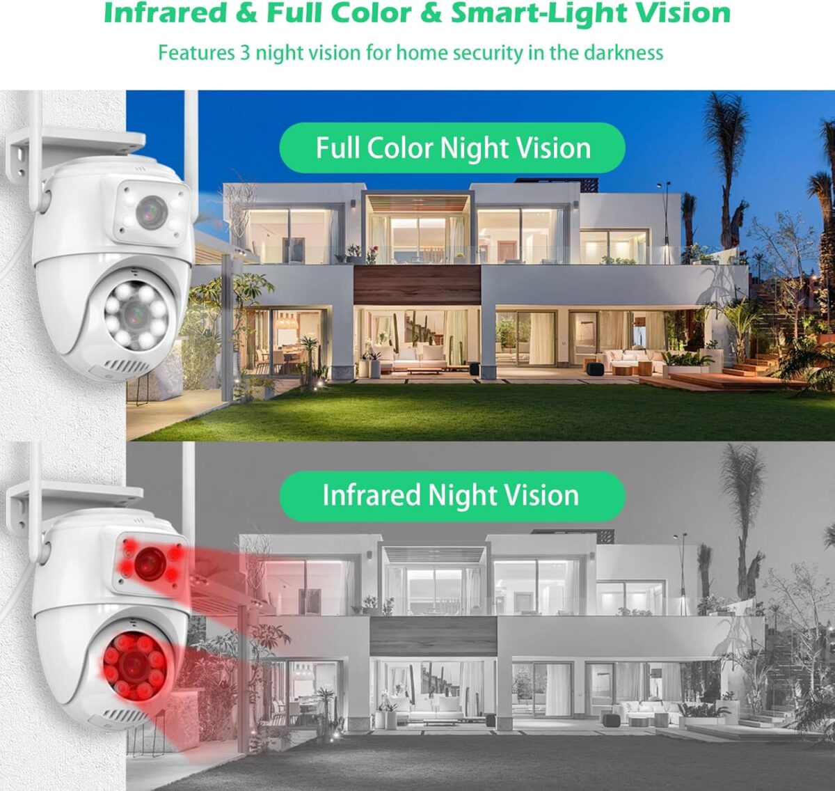 1749510169 【Dual Lens Linkage】 6MP Security Camera Outdoor WiFi Security CameraOutdoor Camera Wireless360°ViewIP66 WaterproofHuman DetectionTrackingNight Vision247 RecordCorded Power 【Dual Lens Linkage】 6MP Security Camera Outdoor, WiFi Security Camera,Outdoor Camera Wireless,360°View,IP66 Waterproof,Human Detection&Tracking,Night Vision,24/7 Record,Corded Power