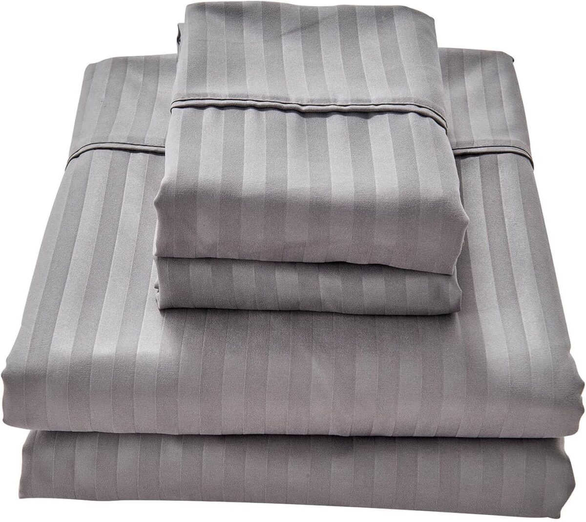 1749531162 Kingnex Striped Sofa Bed Sheets Queen for Sleeper Sofa Bed with 4 6 Deep Soft Brushed 1800 Microfiber 4 Piece Bedding Set 60x74x6 Grey Kingnex Striped Sofa Bed Sheets Queen for Sleeper Sofa Bed with 4-6 Deep Soft Brushed 1800 Microfiber 4 Piece Bedding Set (60"x74"x6") Grey