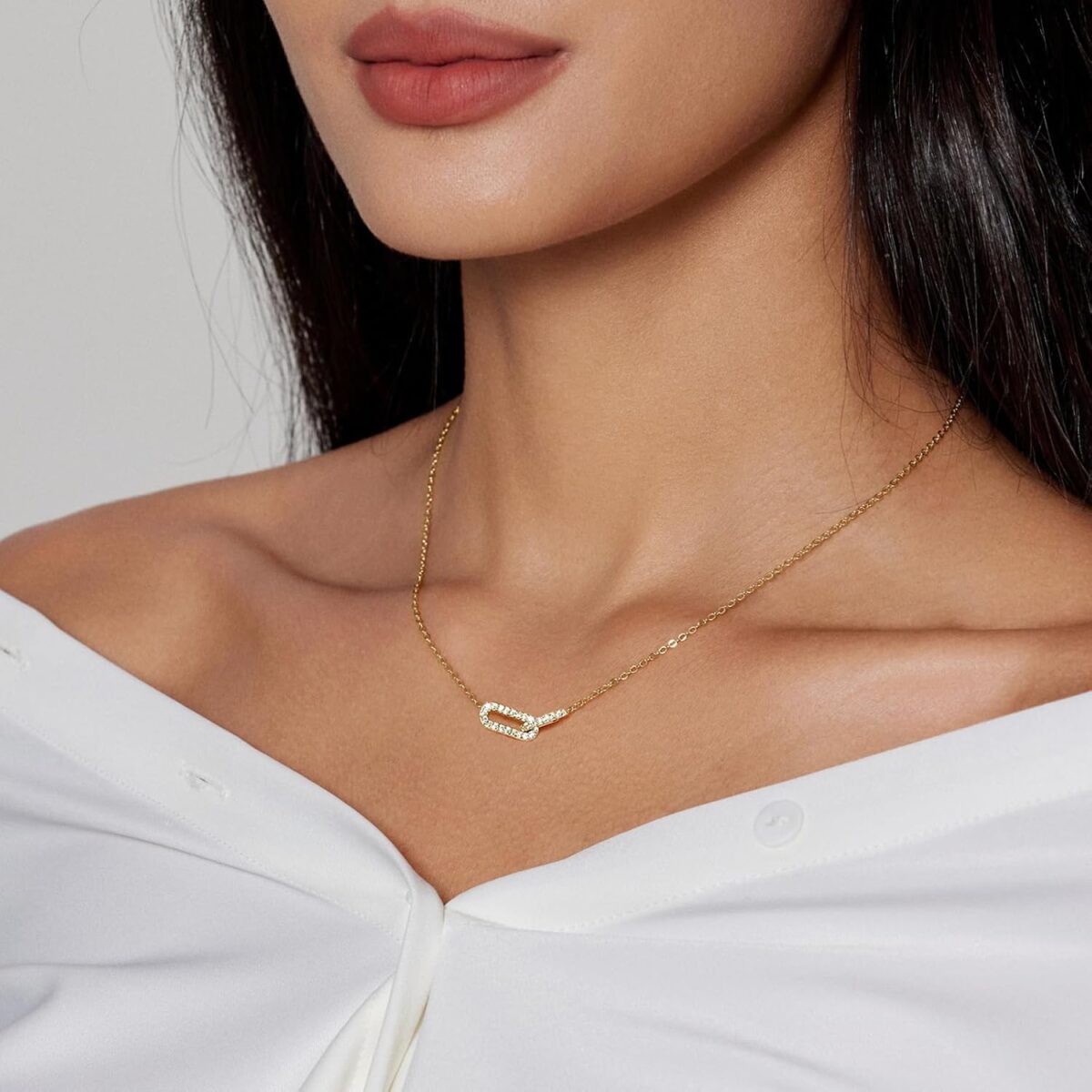 1749558444 Diamond Pendant Necklace for Women Dainty Gold Necklace 18k Gold Plated Paperclip Choker Necklaces Cute Open Oval Necklaces Simple Gold Necklace Jewelry Gifts for Women Trendy Diamond Pendant Necklace for Women, Dainty Gold Necklace 18k Gold Plated Paperclip Choker Necklaces Cute Open Oval Necklaces Simple Gold Necklace Jewelry Gifts for Women Trendy