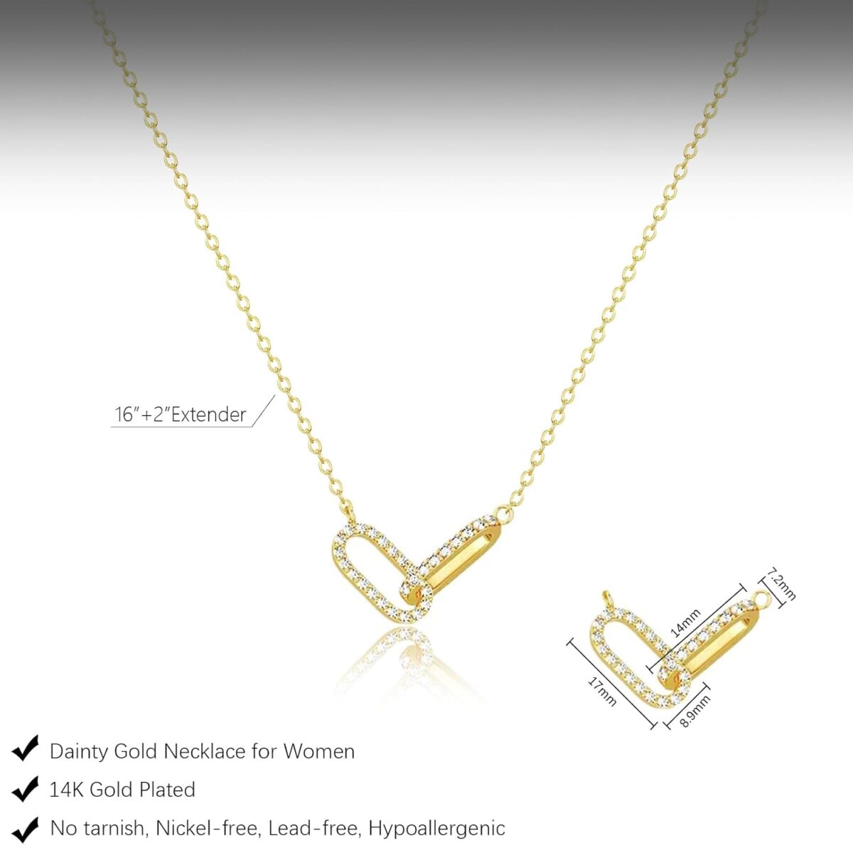 1749558445 Diamond Pendant Necklace for Women Dainty Gold Necklace 18k Gold Plated Paperclip Choker Necklaces Cute Open Oval Necklaces Simple Gold Necklace Jewelry Gifts for Women Trendy Diamond Pendant Necklace for Women, Dainty Gold Necklace 18k Gold Plated Paperclip Choker Necklaces Cute Open Oval Necklaces Simple Gold Necklace Jewelry Gifts for Women Trendy