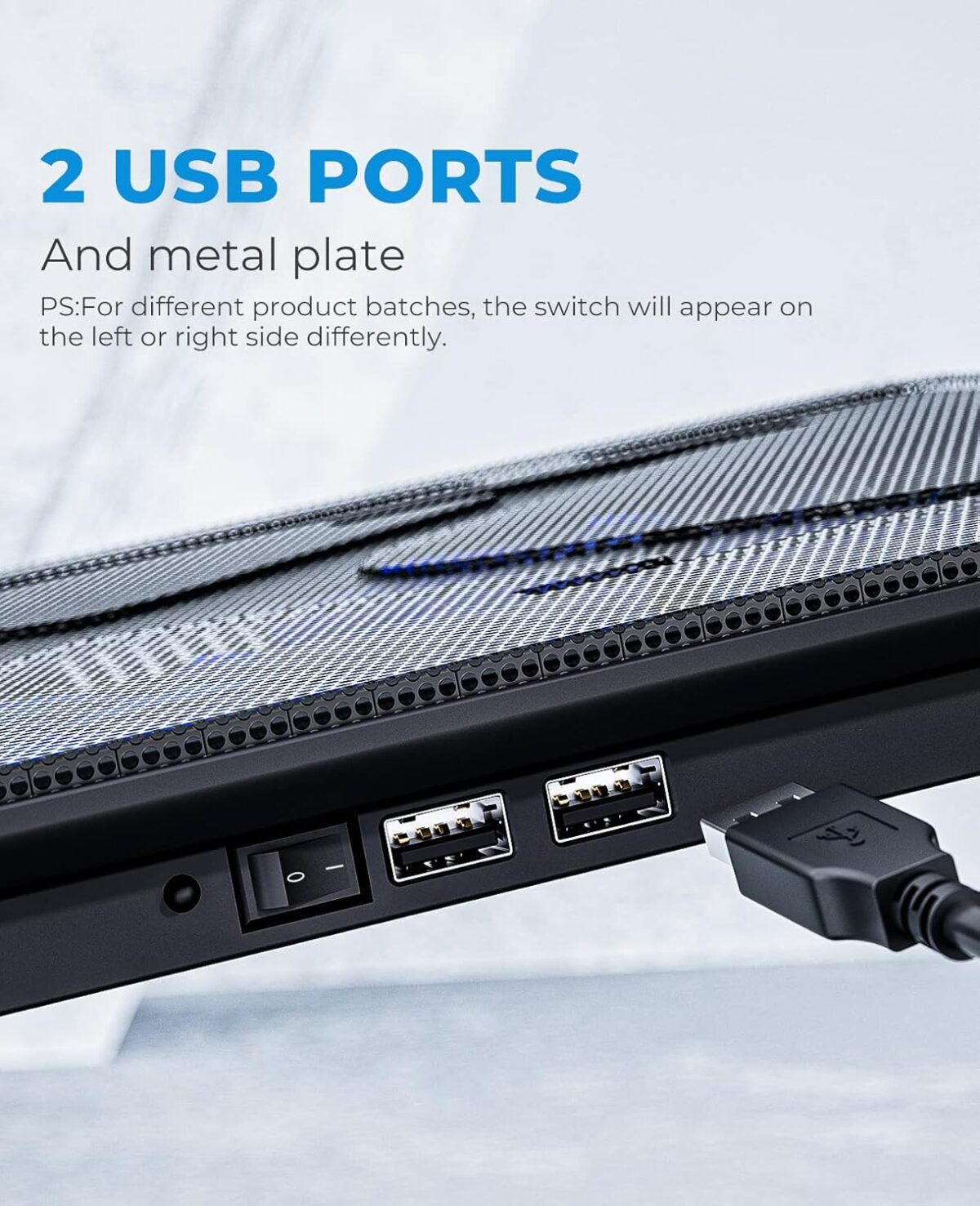 1749575844 havit HV F2056 15.6 17 Laptop Cooler Cooling Pad Slim Portable USB Powered 3 Fans BlackBlue havit HV-F2056 15.6"-17" Laptop Cooler Cooling Pad - Slim Portable USB Powered (3 Fans), Black/Blue