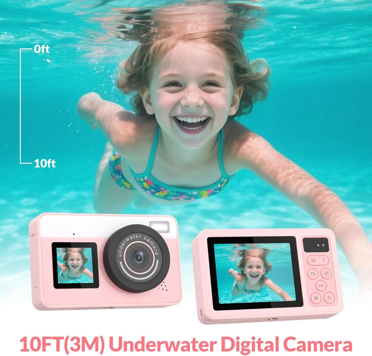 1749599080 Mafiti Underwater Camera 10FT Waterproof Camera Snorkeling Compact Floatable Digital Camera for Kids Teenagers Adults Surfing Swimming and KayakingPink Mafiti Underwater Camera 10FT Waterproof Camera Snorkeling, Compact Floatable Digital Camera for Kids Teenagers Adults, Surfing Swimming and Kayaking,Pink