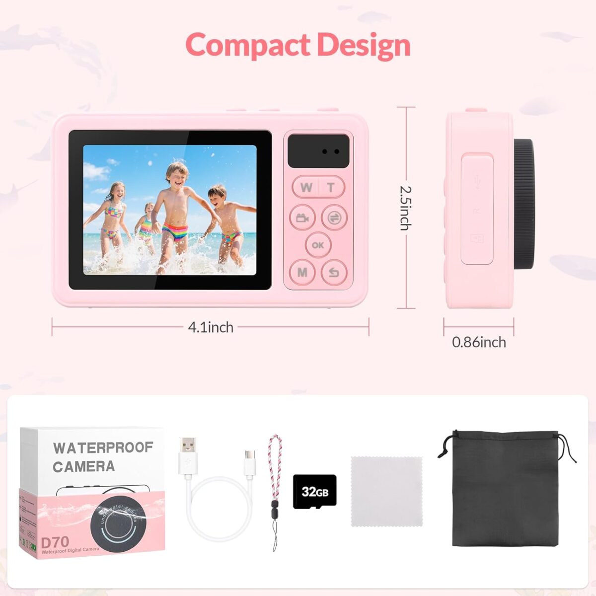 1749599087 Mafiti Underwater Camera 10FT Waterproof Camera Snorkeling Compact Floatable Digital Camera for Kids Teenagers Adults Surfing Swimming and KayakingPink Mafiti Underwater Camera 10FT Waterproof Camera Snorkeling, Compact Floatable Digital Camera for Kids Teenagers Adults, Surfing Swimming and Kayaking,Pink