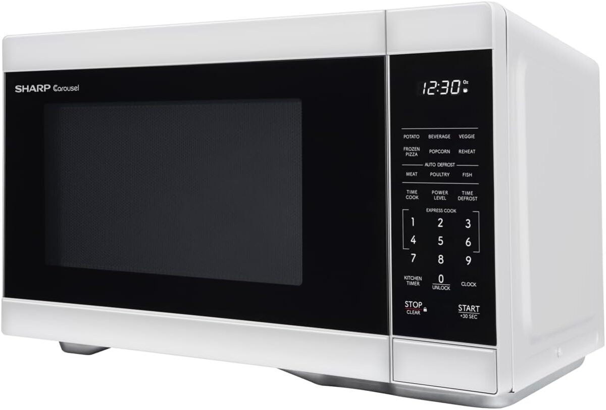 1749614083 SHARP SMC1161KW Countertop Microwave Oven with Removable 12.4 Carousel Turntable 1.1 Cubic Feet 1000 Watt CuFt White SHARP SMC1161KW Countertop Microwave Oven with Removable 12.4" Carousel Turntable, 1.1 Cubic Feet, 1000 Watt CuFt, White