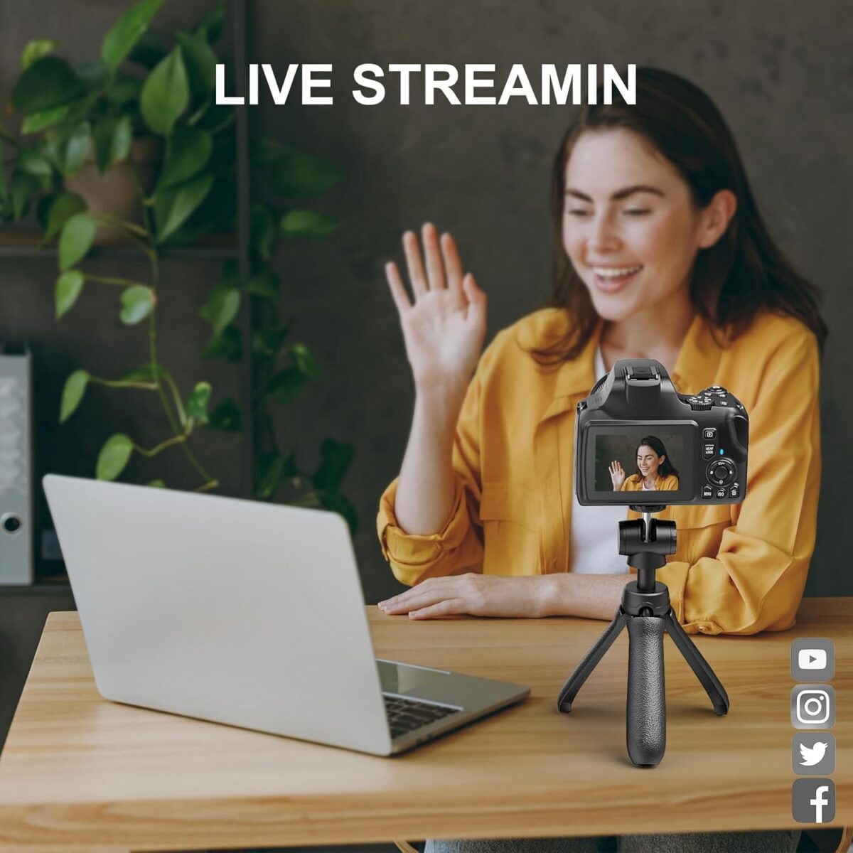 1749614338 4K Digital Camera with 40X Zoom，64MP DSLR Camera for Photography Beginners，Autofocus 1080P HD Vlogging Camera with EIS，32GB SD Card，2 Batteries 2501 4K Digital Camera with 40X Zoom，64MP DSLR Camera for Photography Beginners，Autofocus 1080P HD Vlogging Camera with EIS，32GB SD Card，2 Batteries (2501)