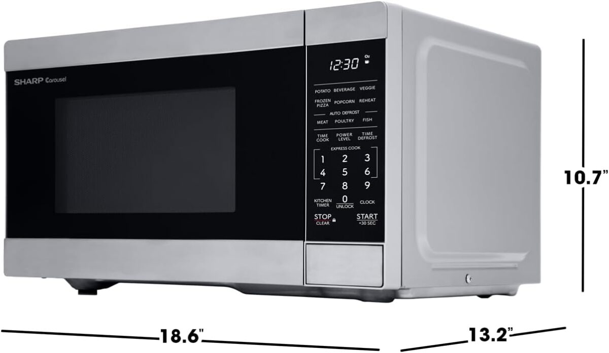 1749618296 SHARP ZSMC0962KS Countertop Microwave Oven with Removable 10.6 Carousel Turntable 0.9 Cubic Feet 900 Watt CuFt Stainless Steel SHARP ZSMC0962KS Countertop Microwave Oven with Removable 10.6" Carousel Turntable, 0.9 Cubic Feet, 900 Watt CuFt, Stainless Steel