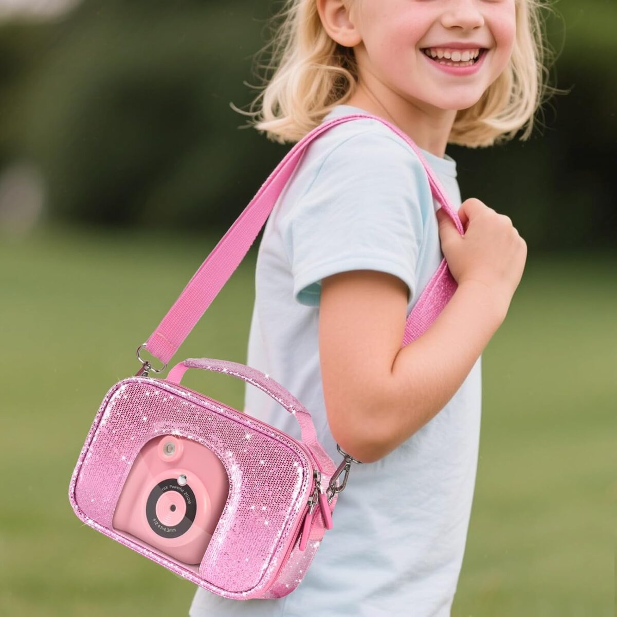 1749618689 Kid Instant Print Camera Case Compatible with ESOXOFFOREfor Dylantofor GKTZfor Masterbeefor Anchioo Digital Camera Portable Shining Bag with Shoulder Strap 3 Photo Paper Box Only Pink Kid Instant Print Camera Case Compatible with ESOXOFFORE/for Dylanto/for GKTZ/for Masterbee/for Anchioo Digital Camera, Portable Shining Bag with Shoulder Strap& 3 Photo Paper (Box Only) - Pink