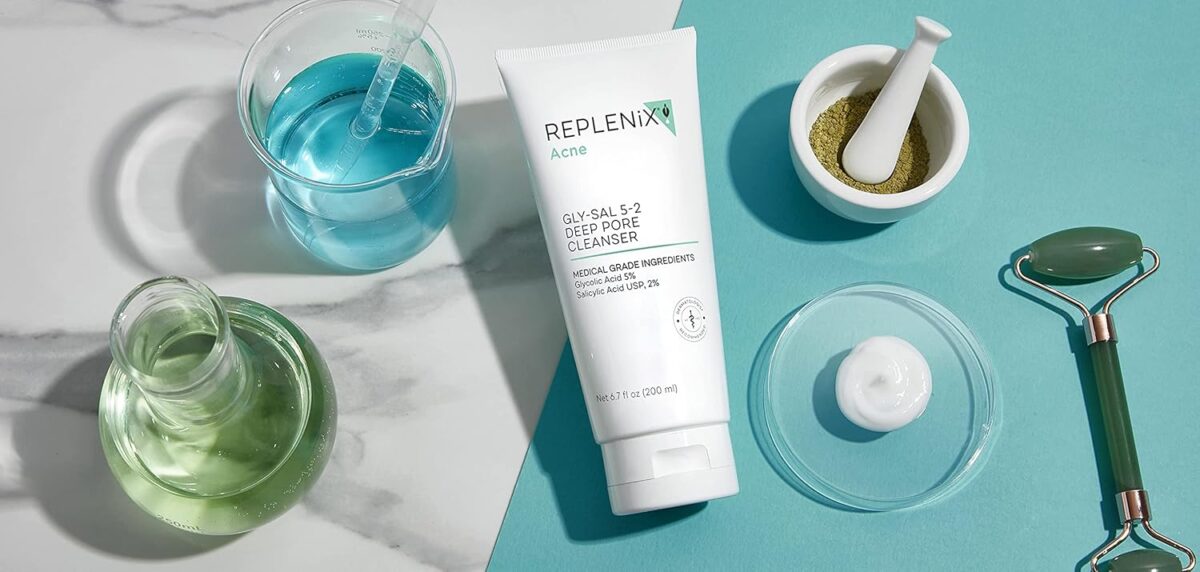 1749623353 Replenix Gly Sal Deep Pore Facial Cleanser Medical Grade 5 Glycolic 2 Salicylic Acid Oil Free Face Wash for Acne Prone Skin 6.7 fl. oz Replenix Gly-Sal Deep Pore Facial Cleanser, Medical-Grade 5% Glycolic & 2% Salicylic Acid Oil-Free Face Wash for Acne-Prone Skin (6.7 fl. oz)