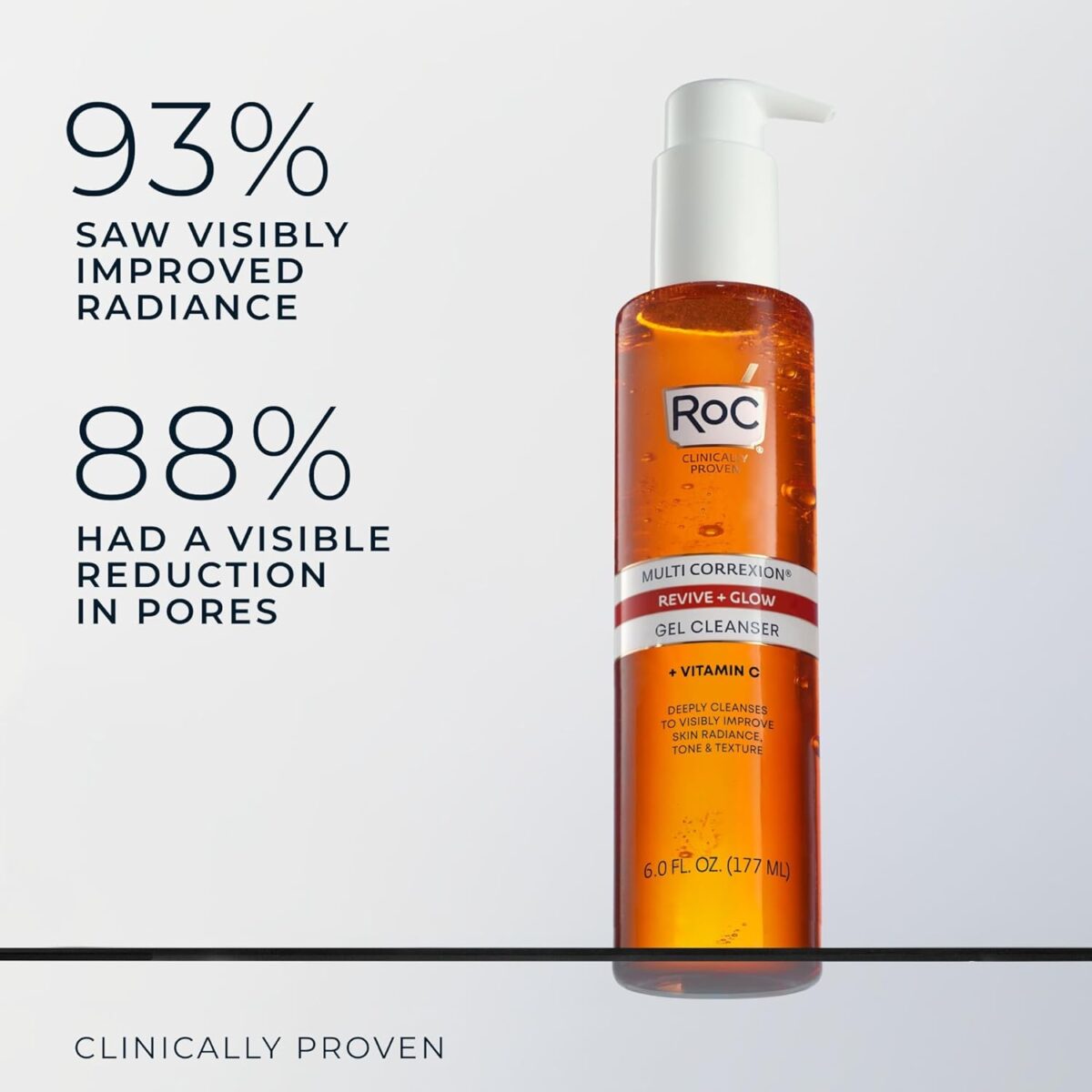 1749661328 RoC Multi Correxion Revive Glow Gel Facial Cleanser With Vitamin C Glycolic Acid Paraben Free Sulfate Free Skin Care 6 Ounces RoC Multi Correxion Revive + Glow Gel Facial Cleanser With Vitamin C, & Glycolic Acid, Paraben-Free, Sulfate-Free Skin Care, 6 Ounces