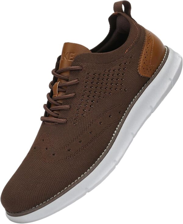 Men’s Casual Dress Oxfords Shoes Breathable Knit Leisure Fashion Sneakers Lightweight Comfortable Walking Shoes