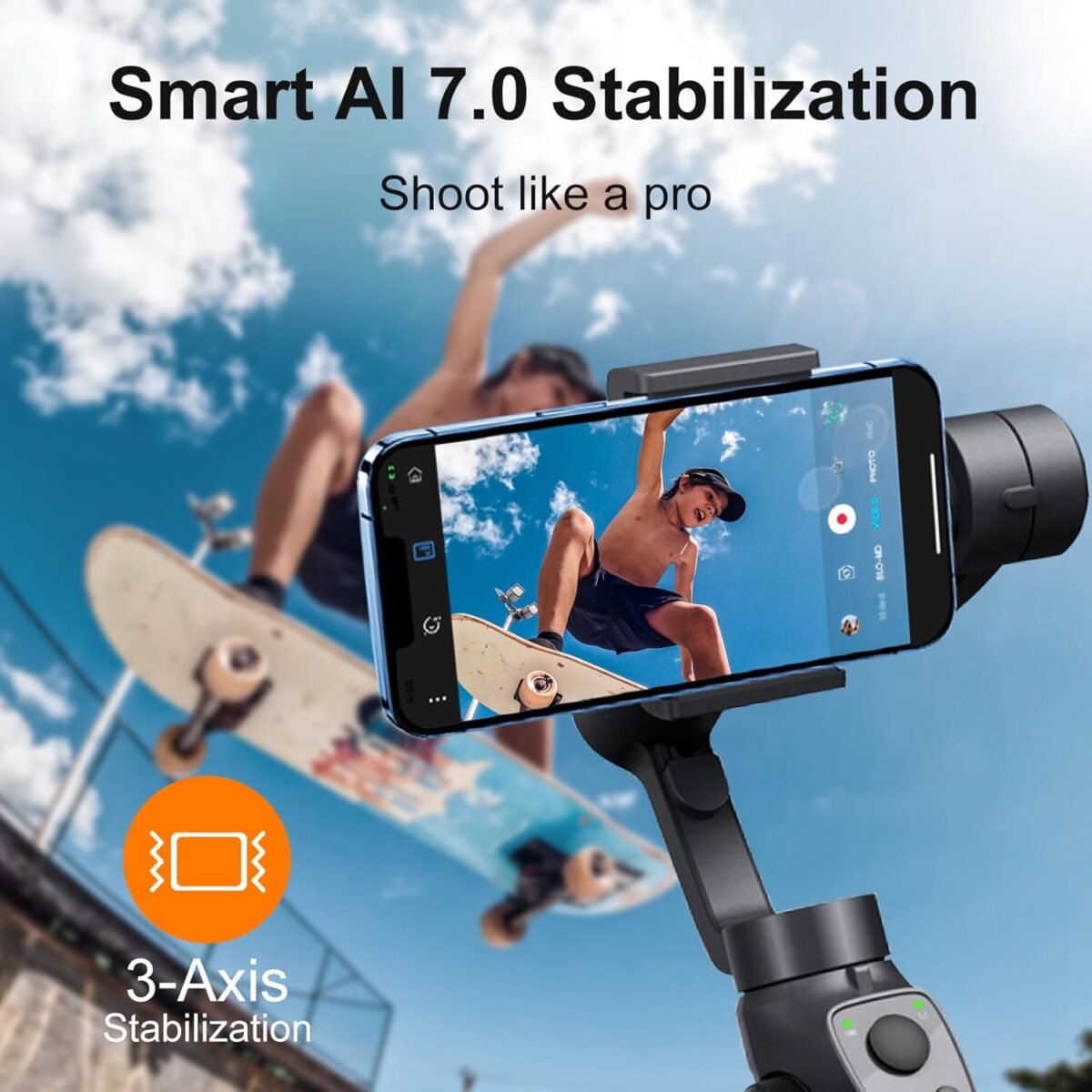 1749689616 FUNSNAP Gimbal Stabilizer for Smartphone 3 Axis Stabilization Phone Gimbal Handheld with Fill Light Face Tracking Tiktok YouTube Vlog Stabilizer for Android iPhone 15 14 13 Pro FUNSNAP Gimbal Stabilizer for Smartphone, 3-Axis Stabilization Phone Gimbal Handheld with Fill Light, Face Tracking Tiktok YouTube Vlog Stabilizer for Android iPhone 15 14 13 Pro Max