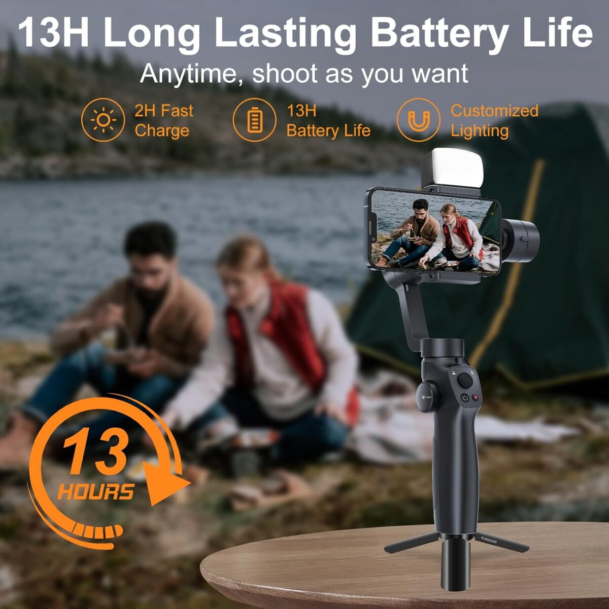 1749689619 FUNSNAP Gimbal Stabilizer for Smartphone 3 Axis Stabilization Phone Gimbal Handheld with Fill Light Face Tracking Tiktok YouTube Vlog Stabilizer for Android iPhone 15 14 13 Pro FUNSNAP Gimbal Stabilizer for Smartphone, 3-Axis Stabilization Phone Gimbal Handheld with Fill Light, Face Tracking Tiktok YouTube Vlog Stabilizer for Android iPhone 15 14 13 Pro Max