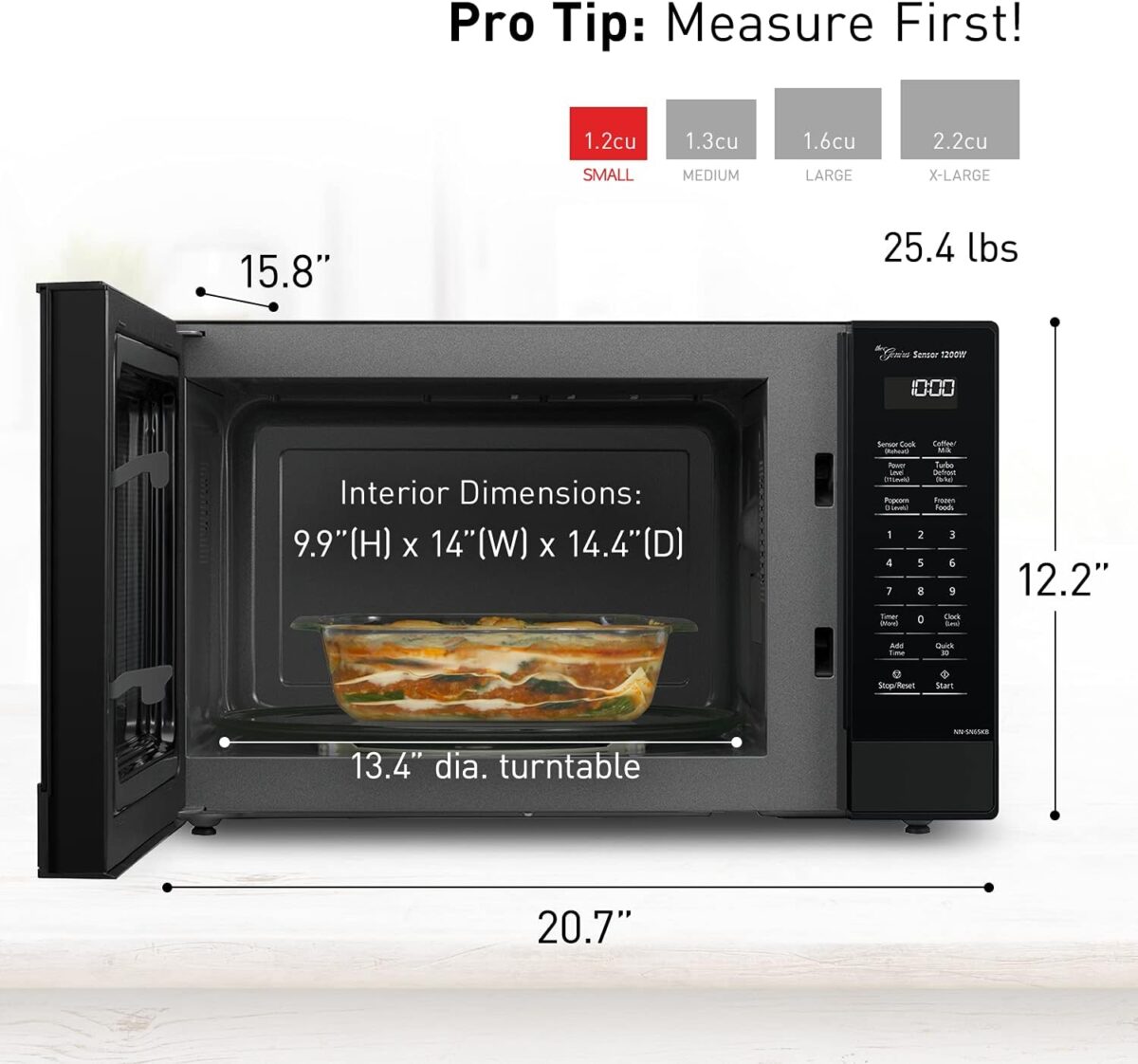 1749690432 Panasonic NN SN65KB Microwave Oven with Inverter Technology 1200W 1.2 cu.ft . Small Genius Sensor One Touch Cooking Popcorn Button Turbo Defrost NN SN65KB Black Panasonic NN-SN65KB Microwave Oven with Inverter Technology 1200W, 1.2 cu.ft. Small Genius Sensor One-Touch Cooking, Popcorn Button, Turbo Defrost-NN-SN65KB (Black)