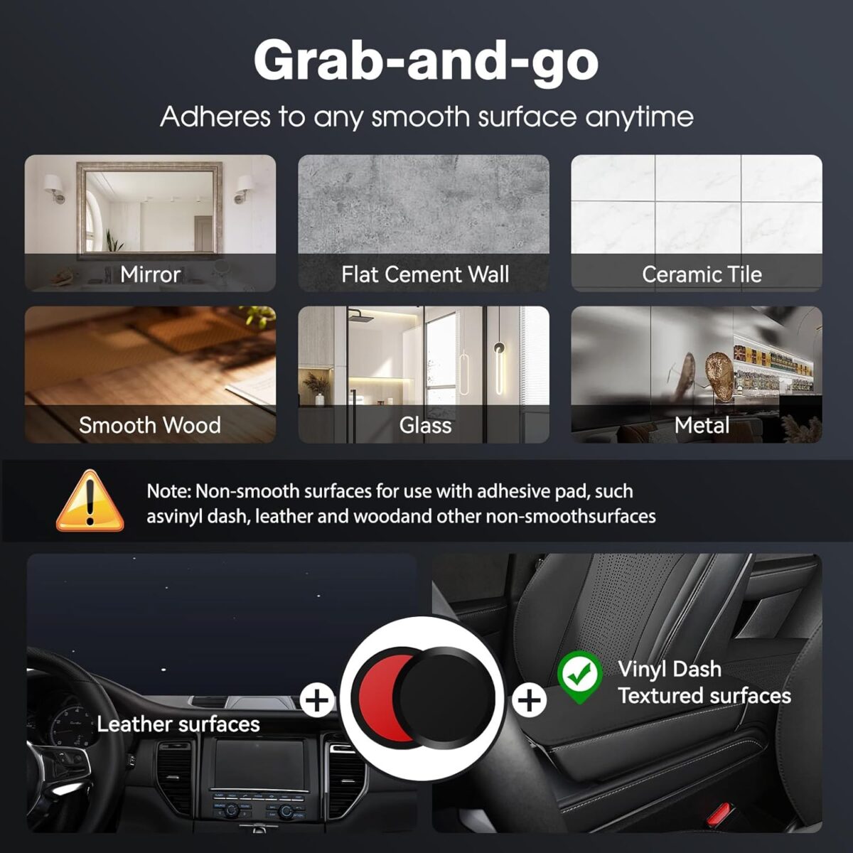1749701365 Vacuum Magnetic Suction Phone Holder Foldable and Retractable Hands Free Suction Cup Phone Mount for CarGymMirrorSmooth Surface Compatible with iPhone Android and All Smartphones Black Vacuum Magnetic Suction Phone Holder, Foldable and Retractable Hands-Free Suction Cup Phone Mount for Car/Gym/Mirror/Smooth Surface, Compatible with iPhone Android and All Smartphones (Black)