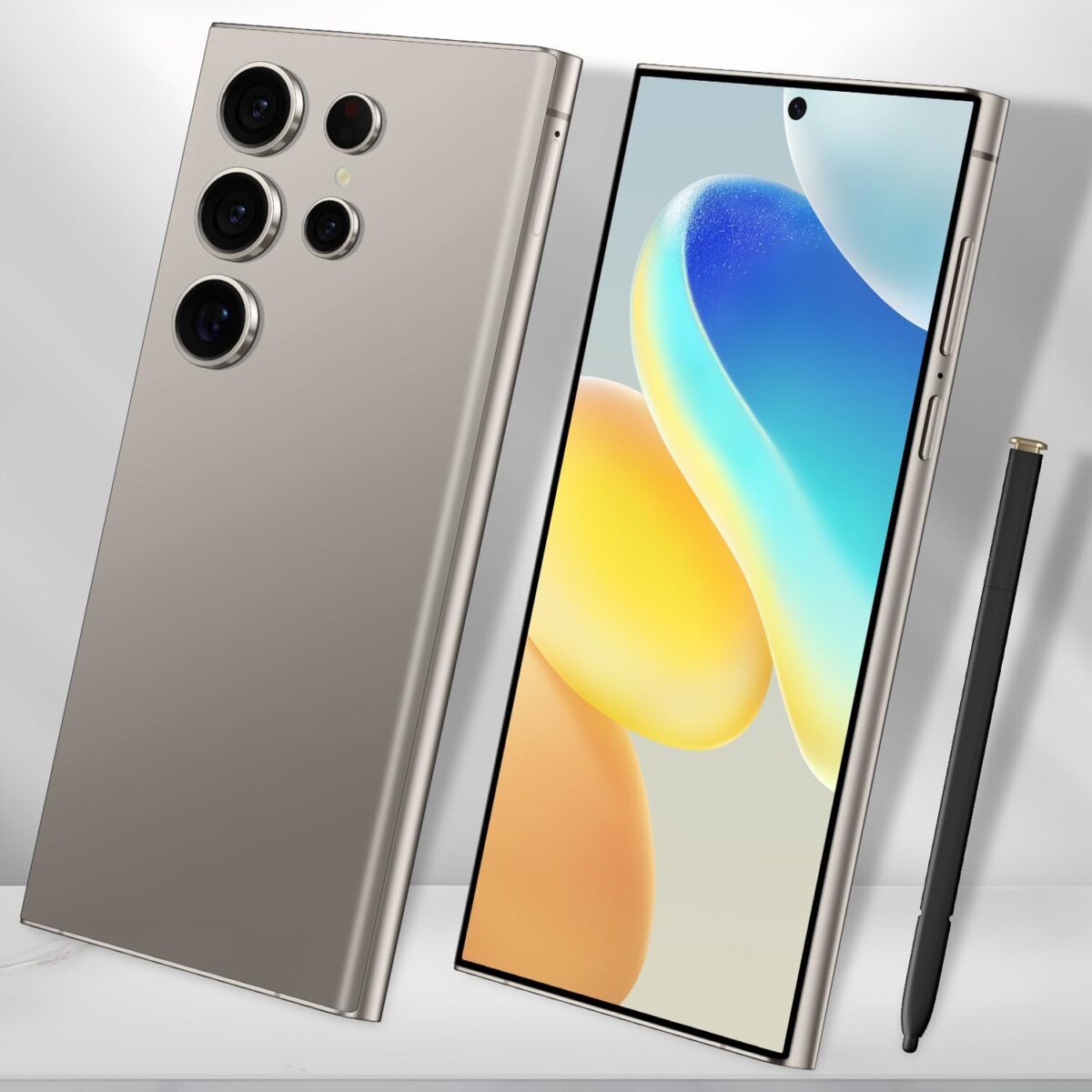 C24 Ultra 5G Smartphone 6+256GB Unlocked Phone,48+108MP Zoom Camera，6800mAh 6.8″ HD Screen Unlocked Cell PhoneAndroid 13.0,Face ID/Fingerprint Lock/GPS Phone,Built-in Pen (Gray)