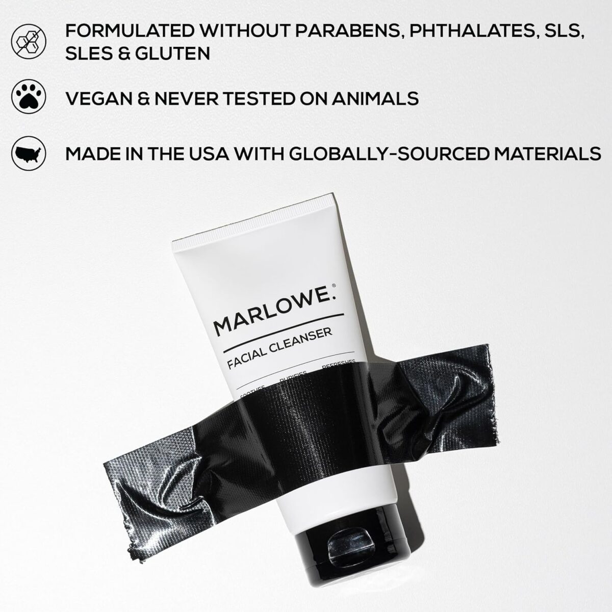 1749711168 MARLOWE. No. 121 Facial Cleanser 6 oz Daily Mens Face Wash with Natural Extracts Antioxidants Soothes Purifies Refreshes Thick Lather Fresh Woodsy Scent MARLOWE. No. 121 Facial Cleanser 6 oz, Daily Mens Face Wash with Natural Extracts & Antioxidants, Soothes, Purifies, Refreshes, Thick Lather, Fresh Woodsy Scent