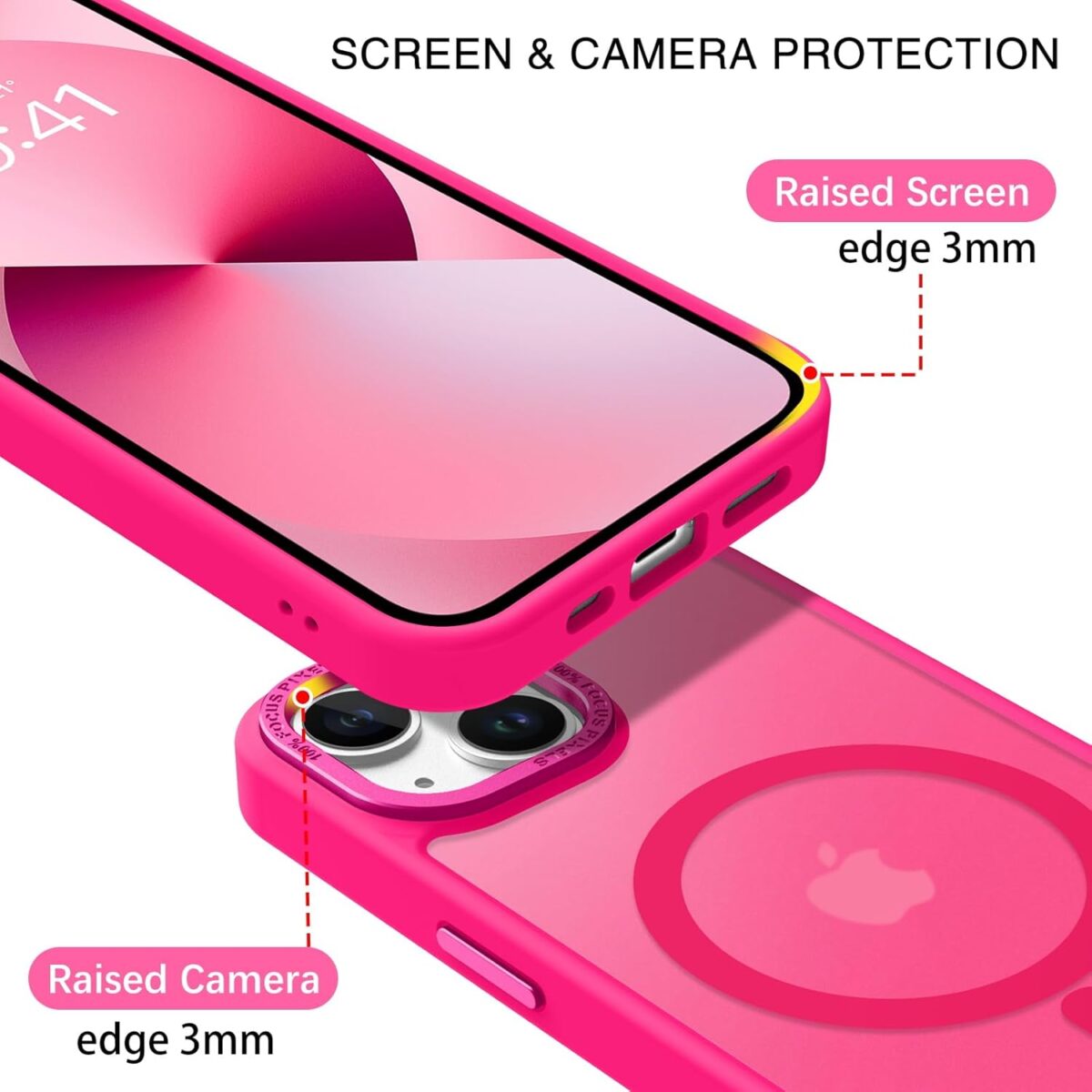 1749711684 BENTOBEN Magnetic for iPhone 13 Case iPhone 14 Case Compatible with Magsafe Translucent Matte Phone Case iPhone 1314 Slim Shockproof Women Men Protective Cover for iPhone 1314 6.1 Hot Pink BENTOBEN Magnetic for iPhone 13 Case & iPhone 14 Case [Compatible with Magsafe] Translucent Matte Phone Case iPhone 13/14 Slim Shockproof Women Men Protective Cover for iPhone 13/14 6.1", Hot Pink