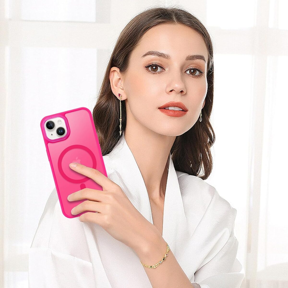 1749711690 BENTOBEN Magnetic for iPhone 13 Case iPhone 14 Case Compatible with Magsafe Translucent Matte Phone Case iPhone 1314 Slim Shockproof Women Men Protective Cover for iPhone 1314 6.1 Hot Pink BENTOBEN Magnetic for iPhone 13 Case & iPhone 14 Case [Compatible with Magsafe] Translucent Matte Phone Case iPhone 13/14 Slim Shockproof Women Men Protective Cover for iPhone 13/14 6.1", Hot Pink