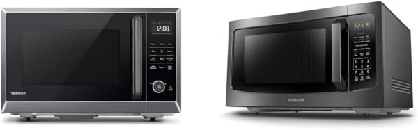 TOSHIBA Air Fryer Combo 8-in-1 Countertop Microwave Oven, Convection, Broil, Odor removal & ML-EM45P(BS) Countertop Microwave Oven with Smart Sensor and Position Memory Turntable